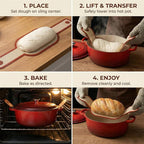 Silicone Bread Sling for Dutch Oven, Easy Clean Sourdough Baking Supplies - Image 6