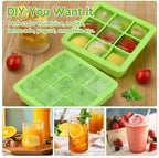 Silicone Ice Cube Trays with Lid, 9x1.3 inch, BPA Free, Small Ice Cube Trays - Image 3