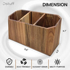 Large Kitchen Utensil Holder for Countertop – Acacia Wood Utensil Organizer - Image 2