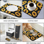 Dish Drying Mat Foldable Fall Kitchen Drying Mat Absorbent Sink Mat - Image 3