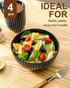 HASENSE Large Ceramic Serving Bowls 42 Oz - Image 6