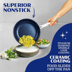 Granitestone Ceraluxe 20 Pc Ceramic Cookware Set Nonstick, Complete Pots and - Image 5