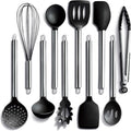 COOK WITH COLOR Silicone Cooking Utensils, Kitchen Utensil Set, Cooking Utensils by CookwithColor