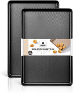 HONGBAKE 2 Pack Jelly Roll Pan Set 15x10, Cookie Sheets by HONGBAKE