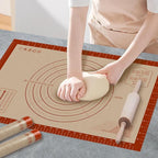 Pastry Mat, 0.7mm Extra Thick 26 x 16 Inches Large Non Stick Silicone Baking Pad by Dwavele