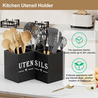 ZUJJAFY Utensil Holder for Kitchen Counter, Corner Kitchen Utensil Holder for - Image 5