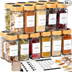 FINESSY Bamboo Glass Spice Jars by Finessy