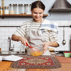 Sanwarm Absorbent Dish Drying Mat, Royal Red Moroccan Microfiber Pad - Image 6