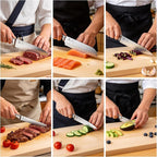 imarku 15-Piece Knife Block Set Built-in Sharpener, Japanese High Carbon - Image 4
