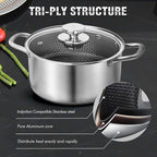 AuFranc™ Hybrid Nonstick 6 Quart Stainless Steel Stockpot - Image 7