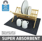 Drymate Jumbo XL Dish Drying Mat, Low-Profile, Super Absorbent, Quick Dry Fabric - Image 2