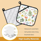 Wildflowers Butterfly Herbs Pot Holder Set of 2, Heat Resistant Potholders Oven - Image 3