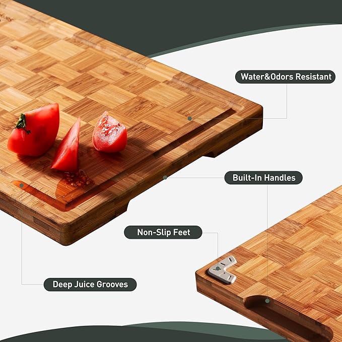 Extra Large Bamboo Cutting Board Non Slip Over Sink Kitchen 2025 First - Image 5