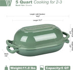 VORRINGARD Enameled Cast Iron Sourdough Bread Oven, Dutch Oven, Loaf Cast Iron - Image 2