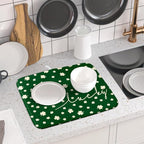 Giwawa St Patricks Day Dish Drying Mat Green Lucky Clovers Dish Drainer Mats - Image 6
