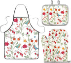 5 Pcs Kitchen Stuff, Kitchen Oven Mitts and Pot Holders Sets by Qchengsan