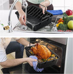 TeamFar Roasting Pan, 14” Nonstick Deep Lasagna Brownie Turkey Pan - Image 7