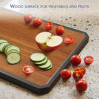 Wood Cutting Board with Handle, Double Sided Cutting Board - Image 4