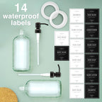 Vine Creations Clear Glass Soap Dispenser, 2 Pack Kitchen Soap Dispenser Set - Image 5