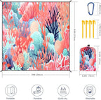 HIHOHO Beach Blanket Waterproof Sandproof Extra Large Beach Mat 79" X - Image 2