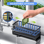 Kitchen Sink Sponge Holder, Rustproof Non-Slip Self-Draining Metal Sink Caddy - Image 5
