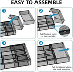 Marbrasse Expandable Desk Drawer Organizer, Mesh Drawer Organizer Tray - Image 7