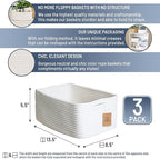 NaturalCozy 13.5”x8.5”x5.5” Storage Baskets - Image 2