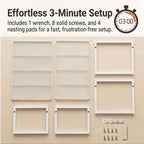 Set of 2 Cabinet Organizers 16.1''W 44 LBS Load Capacity Heavy Duty Kitchen - Image 7