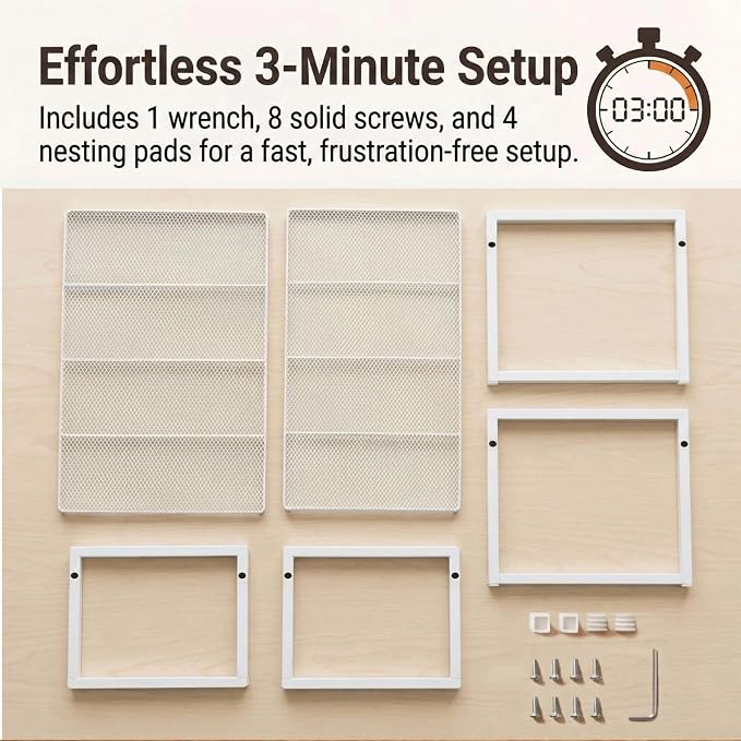 Set of 2 Cabinet Organizers 12.6''W 44 LBS Load Capacity Heavy Duty Kitchen - Image 7