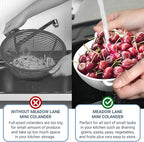 Meadow Lane 6-inch Small Colander, Dishwasher Safe, Double Handles, Compact - Image 6