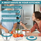 TeamFar Mixing Bowls, For Kitchen Mixing/Baking/Storing/Prepping, Visible & - Image 8
