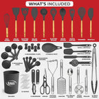 Kaluns 50 PCS Silicone Kitchen Utensils Set Complete Kitchen Set - Image 3
