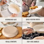 GreenLife 2-Piece Nonstick Frying Pan Set, 8” & 10” Skillets, Non-Toxic Ceramic - Image 5