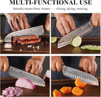 Sunnecko Chef Knife Sharp Santoku Knife 7 Inch, High Carbon Stainless Steel - Image 7