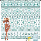 HIHOHO Beach Blanket Waterproof Sandproof Extra Large Beach Mat 79" X - Image 5