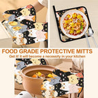 Cute Cats Oven Mitts with Matching Potholders - Image 5