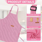 2 Pack Stripes Kids Apron, Kids Cooking Aprons - Image 3