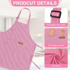 2 Pack Stripes Kids Apron, Kids Cooking Aprons - Image 3