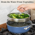 10-Inch Ceramic Non-Stick Cookware Set, 8-in-1 Multifunctional Cookware - Image 8