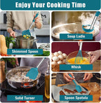 E-far 14 Pieces Silicone Cooking Utensils Set, Kitchen Utensils Set - Image 5