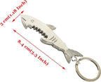 SWATOM Shark Keychain Bottle Opener 2PCS Beer Opener Tool Key Tag Chain Ring - Image 2