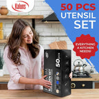 Kaluns 50 PCS Silicone Kitchen Utensils Set Complete Kitchen Set - Image 4