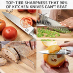 KnifeSaga Kitchen Knife Set Premium, Japanese High Carbon Stainless Steel 15 - Image 4