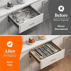 Lifewit Utensil Organizer for Kitchen Drawers, Expandable Cooking Utensil Tray - Image 7