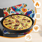 Colorful Bird Oven Mitts and Pot Holders, Flowers Mexican Style Heat Resistant - Image 4