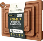 3 Packs Bamboo Cutting Board Set by Socisen