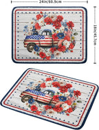 Patriotic Truck Dish Drying Pad 4th of July Drying Mat - Image 2