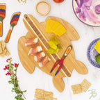 Totally Bamboo Sea Turtle Shaped Cutting Board and Charcuterie Serving Tray - Image 2