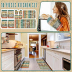 Fourluoo 10 Pcs Farmhouse Kitchen Decor and Accessories Set 4 Kitchen Towels 2 - Image 2