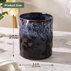 Ceramic Utensil Holder, Large 7.3" Ceramic Kitchen Utensil Crock, Handmade - Image 3